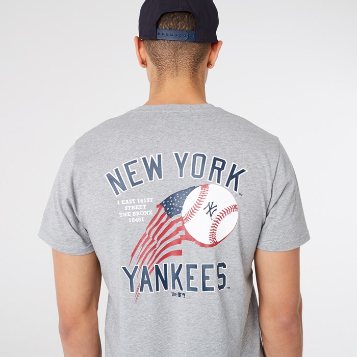 New York Yankees Baseball Graphic Miesten T-paita Harmaat - New Era Vaatteet Verkossa FI-935467